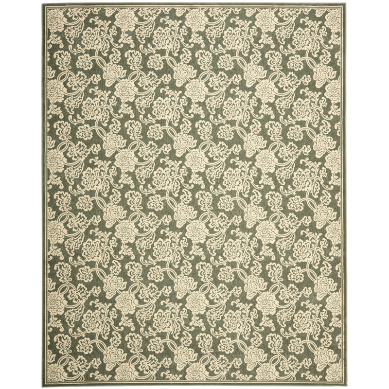 Santucci Performance Floral Rug, Rectangle 8' x 10'