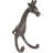 Pack Of 2 Cast Iron Safari Masai Giraffe Head Decor Double Wall Coat Towel Hooks
