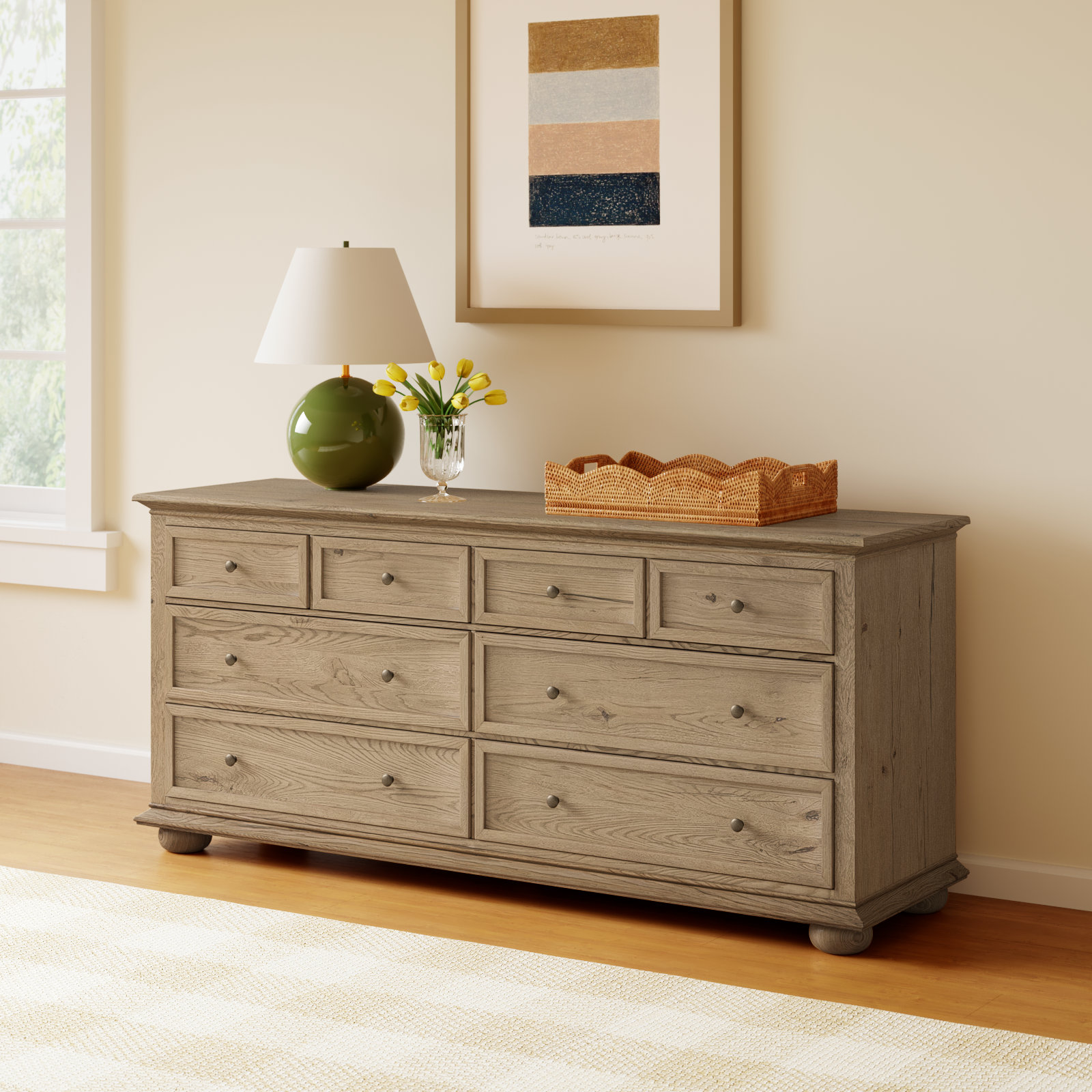 Geoffrey Wide Dresser, Worn Oak