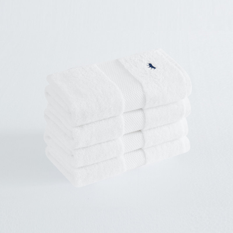 Royal Turkish Cotton 4 Pack Hand Towel, White