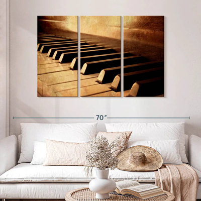 Clés de piano Abarca sépia