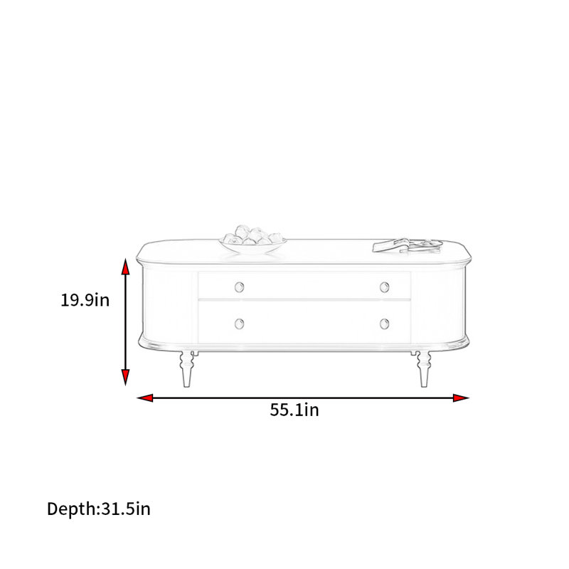 Table basse American Minimalist Style, Noir