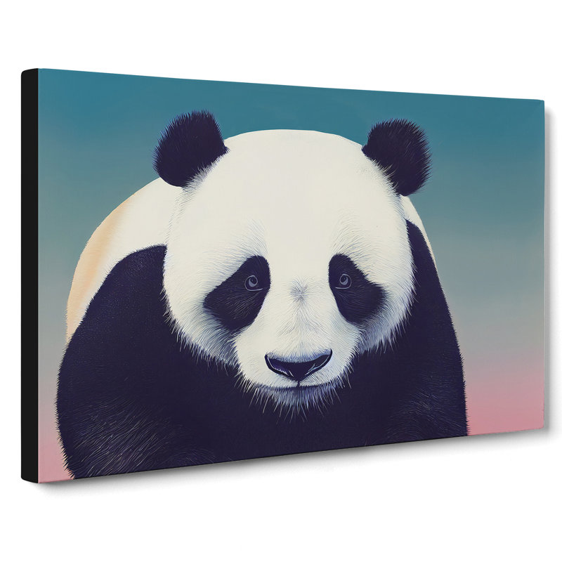 Artsy Panda - Wrapped Canvas, 50cm H x 76cm W x 3cm D