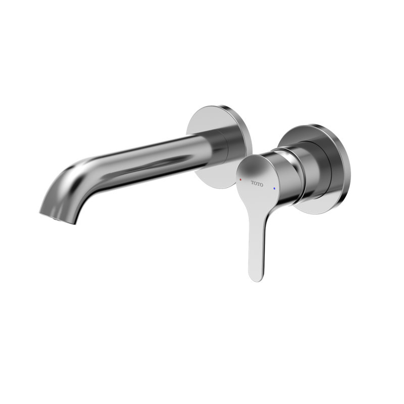 Robinet de lavabo de salle de bain mural à poignée simple TOTO® LB Series 1,2 GPM, chrome poli