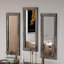 Ensemble de miroirs 3 pièces Modern, finition argent, 11,8 po x 27,6 po x 1,2 po | 100% panneau de fibres à densité moyenne avec miroir écologique Flocal-E | Design mural élégant et fonctionnel pour la chambre à coucher ou le salon, décoration él