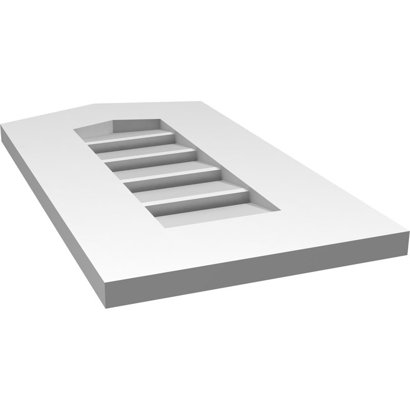 Ventilé à pignon en uréthane fonctionnel à hauteur de crête fonctionnelle 4/12, brun clair apprêté, 4/12
