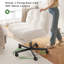 Chaise de bureau pivotante à pieds croisés de 6,3 po d'épaisseur avec repose-pieds et roulettes, réglable en hauteur-2016776887