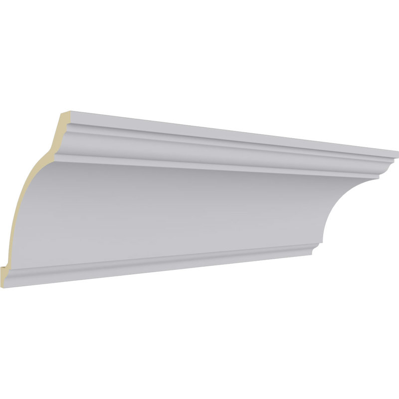 7 7/8"H x 8"P x 11 1/8"F x 94 1/2"L Eris Smooth Crown Moulding