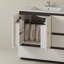 Meuble-lavabo simple de 91 cm (36 po) avec lavabo en céramique et prise électrique intégrée - Noyer foncé-1649628035