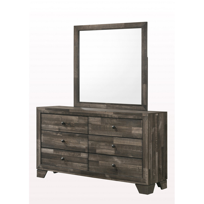Mobilier de chambre à coucher 1Pc, Gris / brun rustique