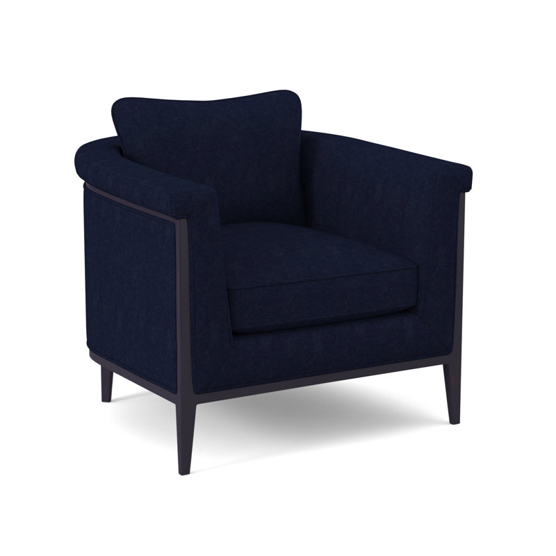 Chalice Upholstered Barrel Chair, Margaret Uniform, Vintage Ebony