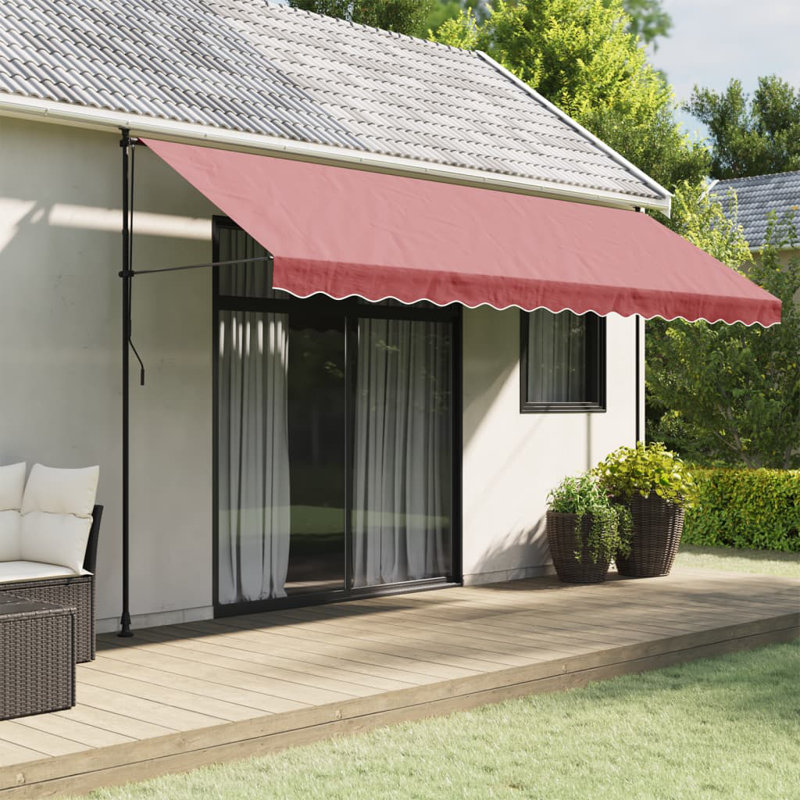 VidaXL 20 D Retractable, 430cm W x 20cm D, Burgundy/Black, Solid Color