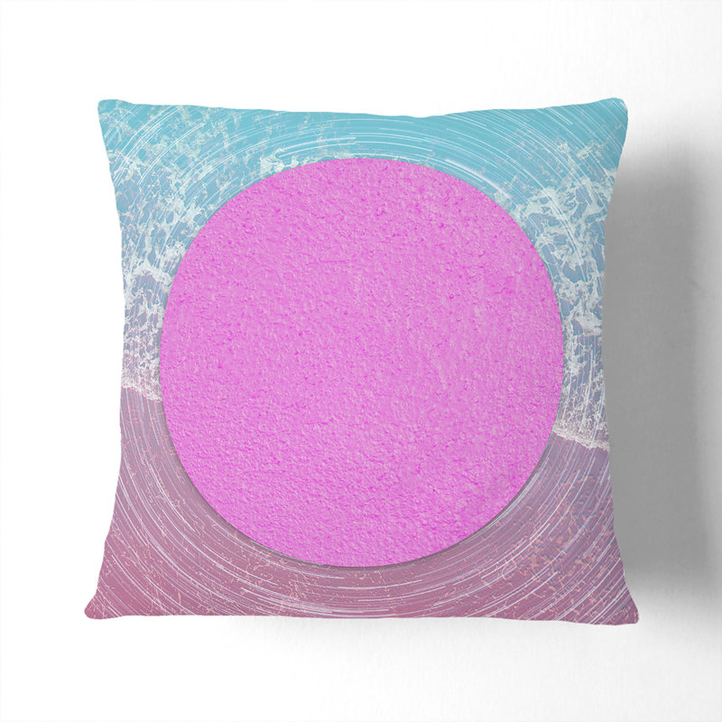 Pink Sun Scatter Cushion, 55cm H x 55cm W x 20cm D, Stone