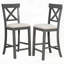 Ensemble de table de salle à manger 6 pièces à hauteur de comptoir avec tablette, 4 chaises et banc, pour des réunions de famille et un design peu encombrant.-1168732625-1168732626-1168732637