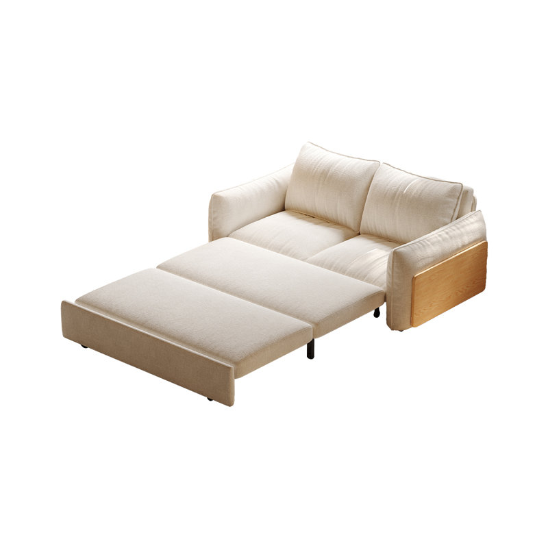 3-in-1 Convertible Sofa Bed with Silent Rollers, Double Cushions, 800 lb Capacity for Small Spaces