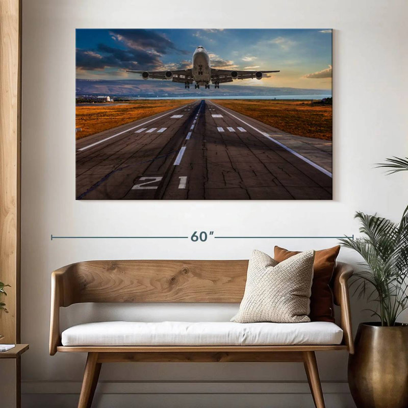 Décollage de l'avion Mehar, H 34 po x l 51 po