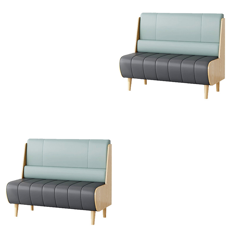 Modern Simple Restaurant Benches Faux Leather Upholstered Bench