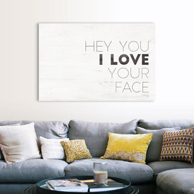 «Hey you» par Marla Rae - Art textuel sur toile