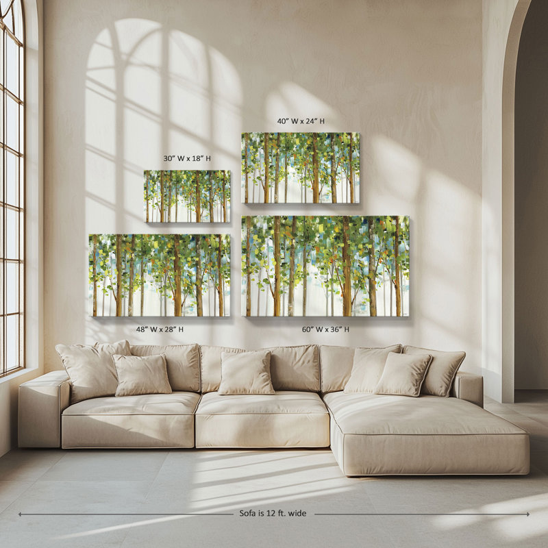 "Forest Study I" par Lisa Audit, reproduction sur toile, H 18 po x l 30 po