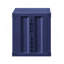 Table de chevet bleue avec tablette ouverte