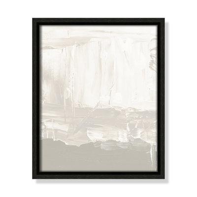Taupe Abstract - Floater Frame Print on Canvas