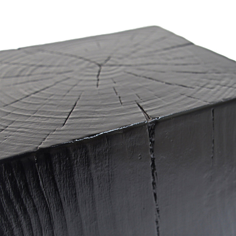 Indoor Outdoor Side Table, 18.02" H x 14.27" W x 14.27" D, Black