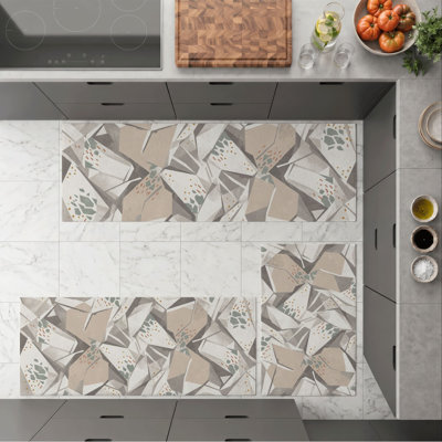 Tapis de cuisine géométriques lavables antidérapants