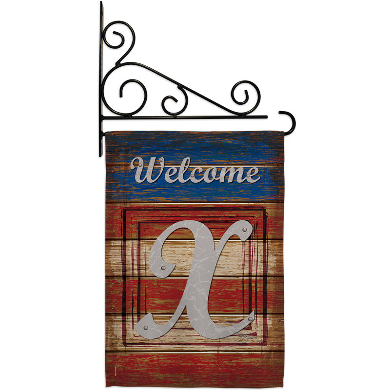 Double Sided 18.5'' H x 13'' W Polyester Independence Day Flag Set, X