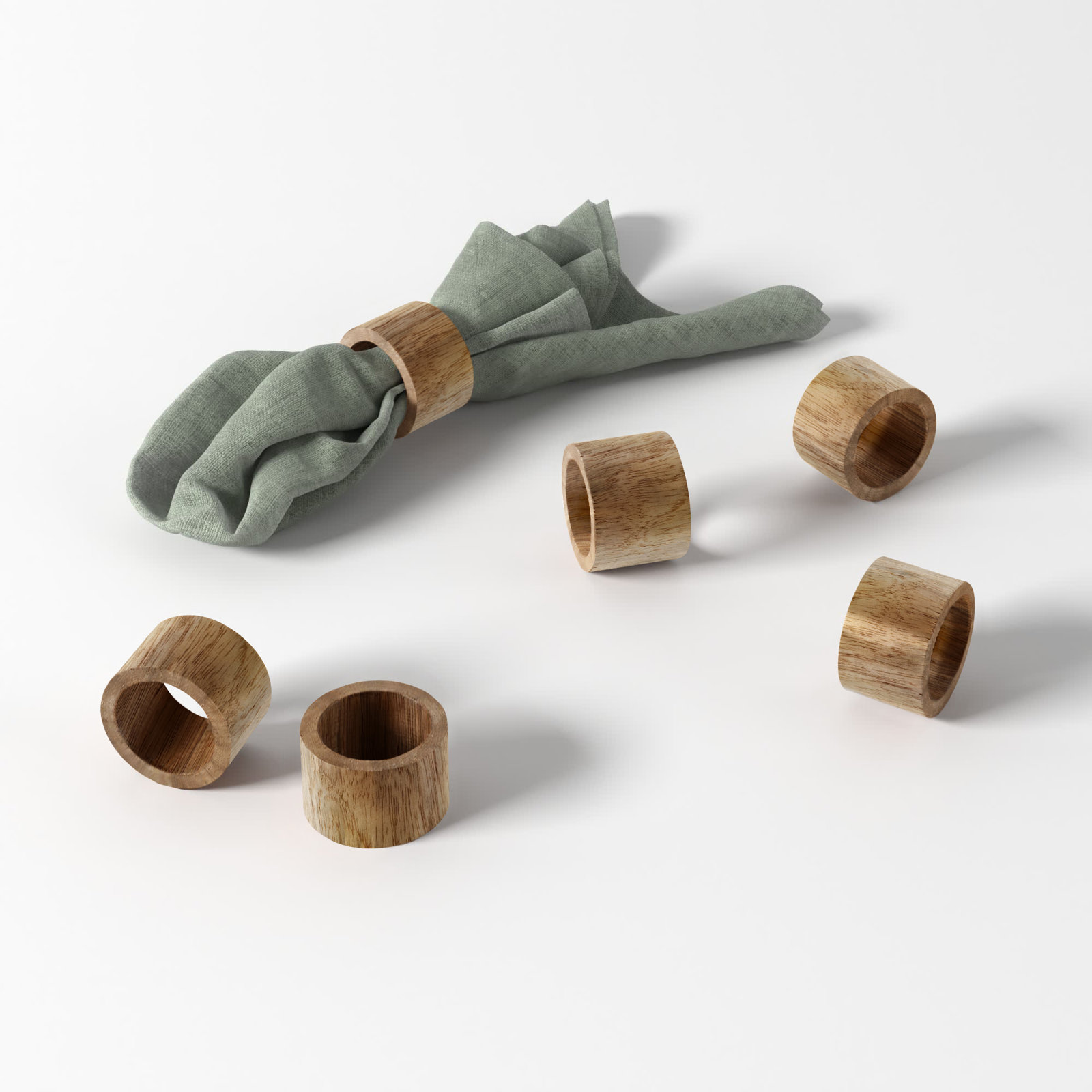 Wood Band Napkin Ring, Tan