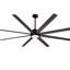 84 po. Ventilateur de plafond noir 84 po avec lumières pour salon, télécommande et moteur à courant continu réversible silencieux