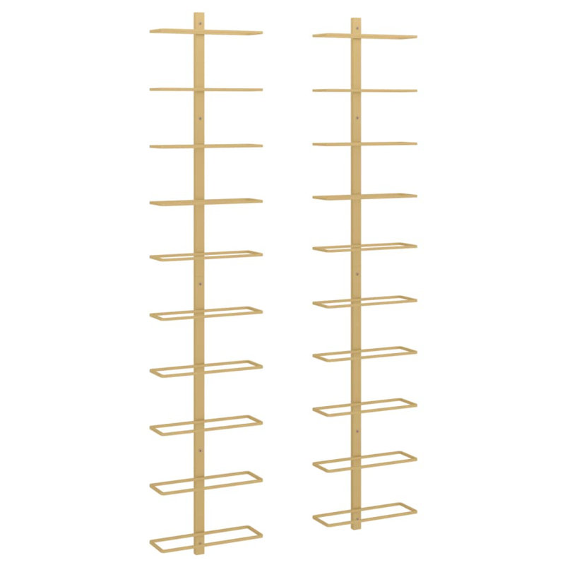 Rangement mural pour porte-bouteilles Danixsa, Or, H 47,2 po x l 9,4 po x P 3,5 po