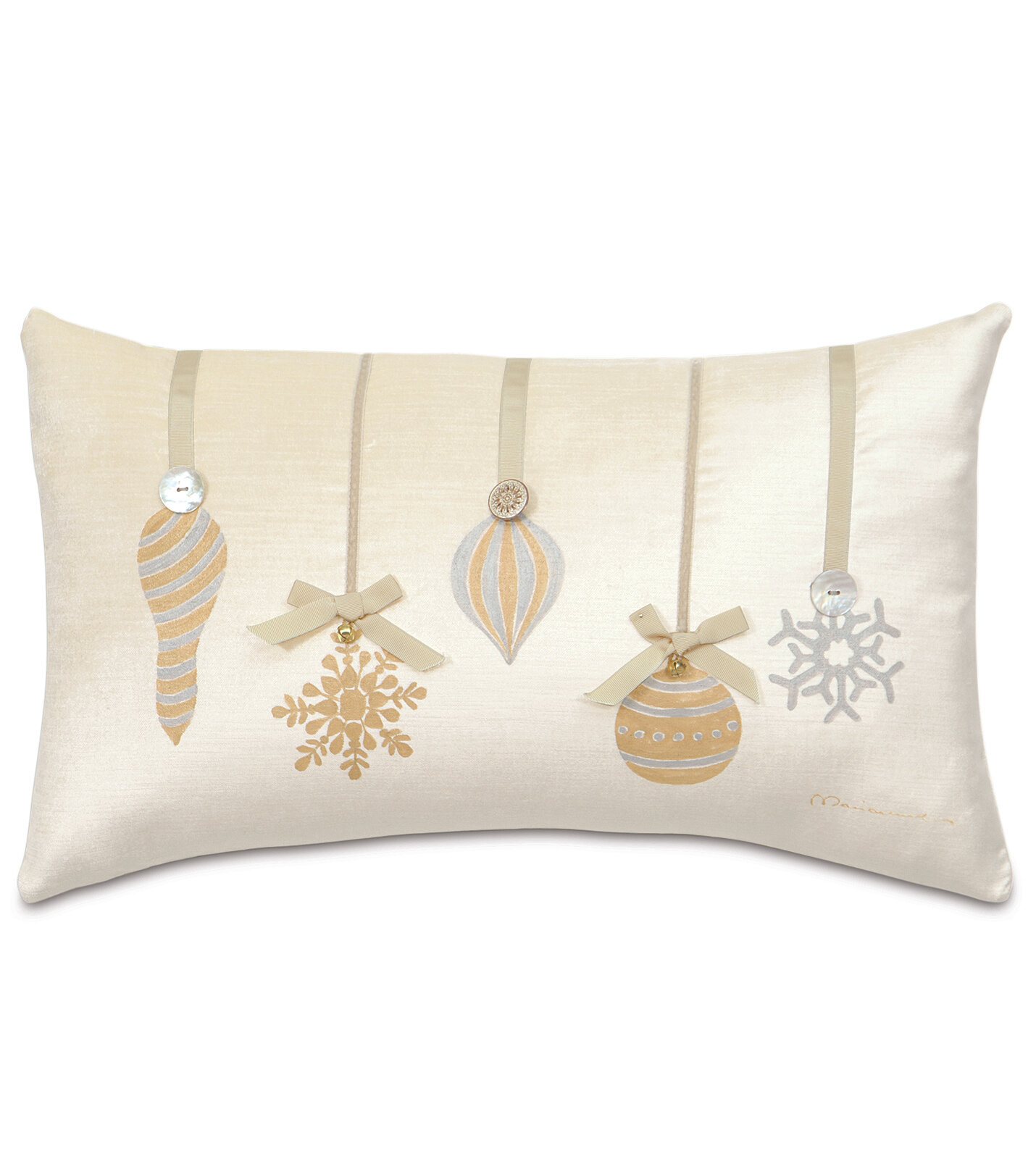 Eastern Accents Holiday Metallic Ornaments Lumbar Pillow Cover & Insert
