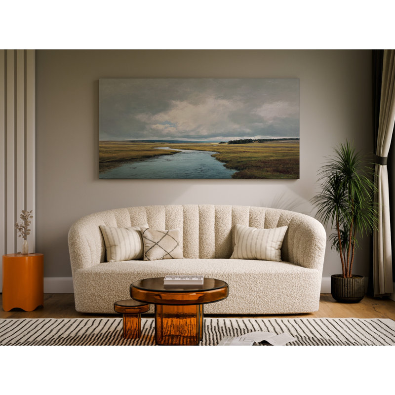 Art mural sur toile «Farmhouse Landscape», H 24 po x l 48 po x P 1,5 po