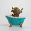 Figurine en résine Highland Cow in Bathaign