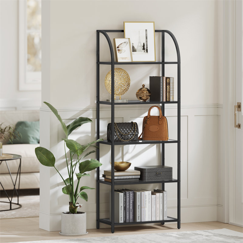 Sheffield 62.7H 23.6W Etagere Bookcase, Black