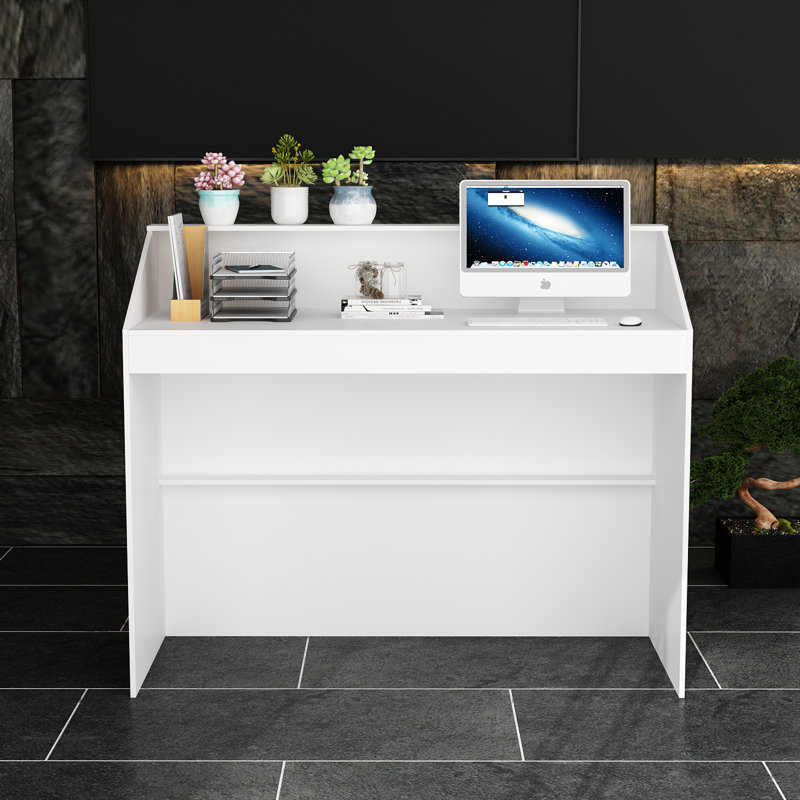 Saaid Rectangle Manufactured Wood Reception Desk