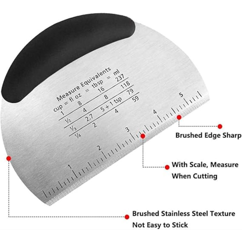 Kitchen Gizmos Stainless Steel Bench Scraper