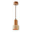 Luminaire suspendu en bois et travertin Sila