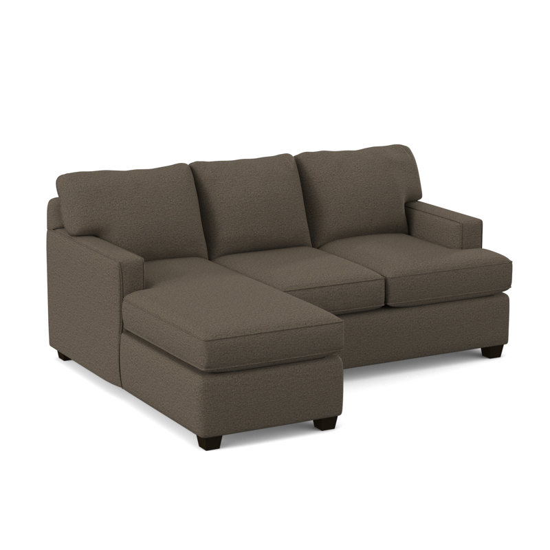 80.5" Wide Reversible Modular Sofa & Chaise with Ottoman, Elliot Caribou, Innerspring