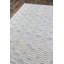 Tapis géométrique bleu clair / blanc tissé à plat à la main Laguanda-1527650816