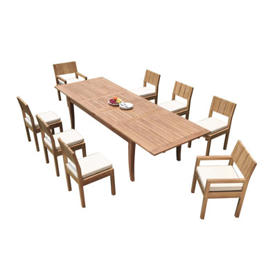 Adrien 9 Piece Teak Dining Set