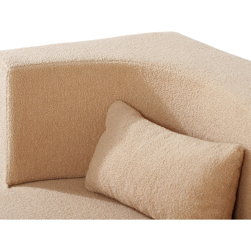 Canapé-lit double 79,5 po avec 2 coussins, Abricot