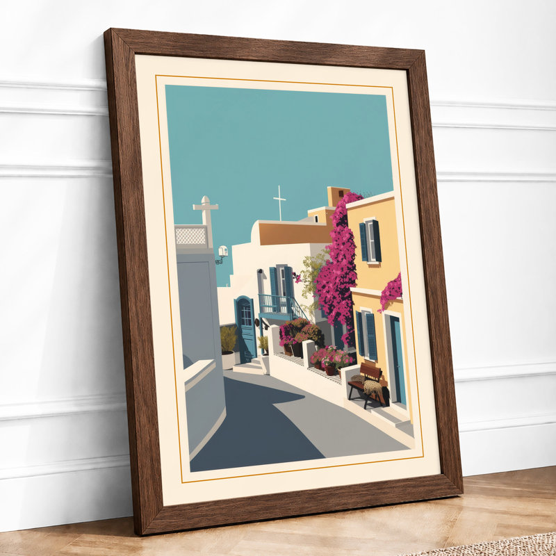 Mediterranean Shadows Coastal - Print, Walnut, A3 - 42.0 x 29.7 cm