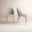 Chaise d'appoint rembourrée beige Brennon