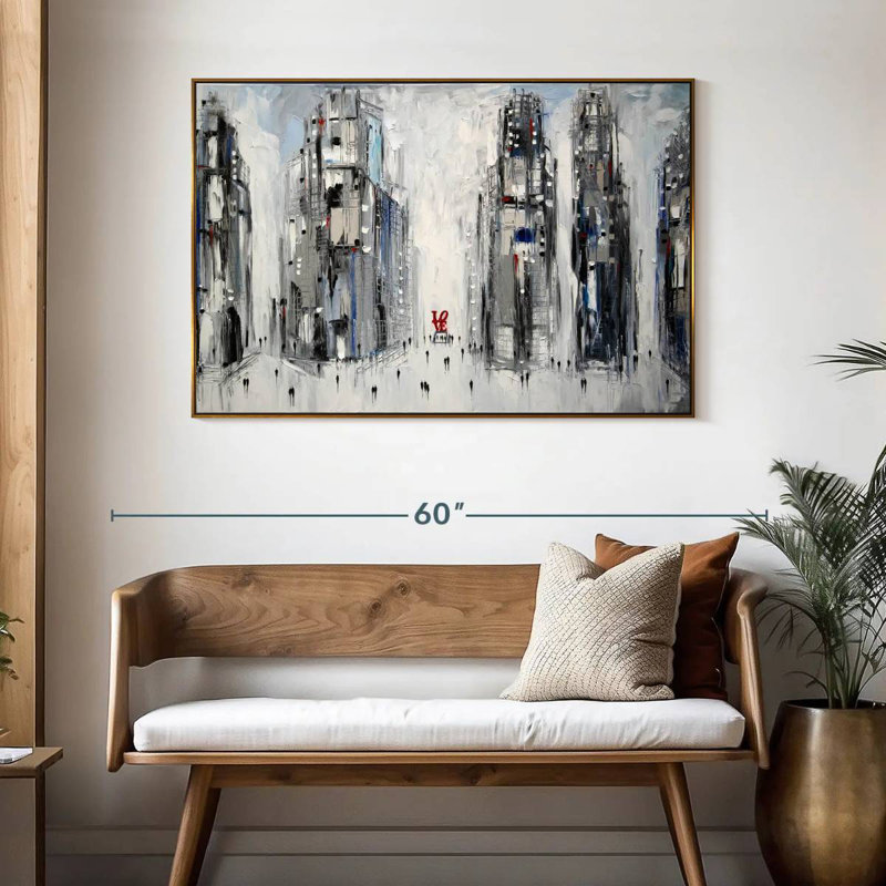 Urban Love I, 46 po x 31 po, Cadre flottant doré