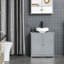 Armoire de rangement à piédestal, base de meuble-lavabo, armoire de salle de bain sous évier avec découpe en U et tablette réglable
