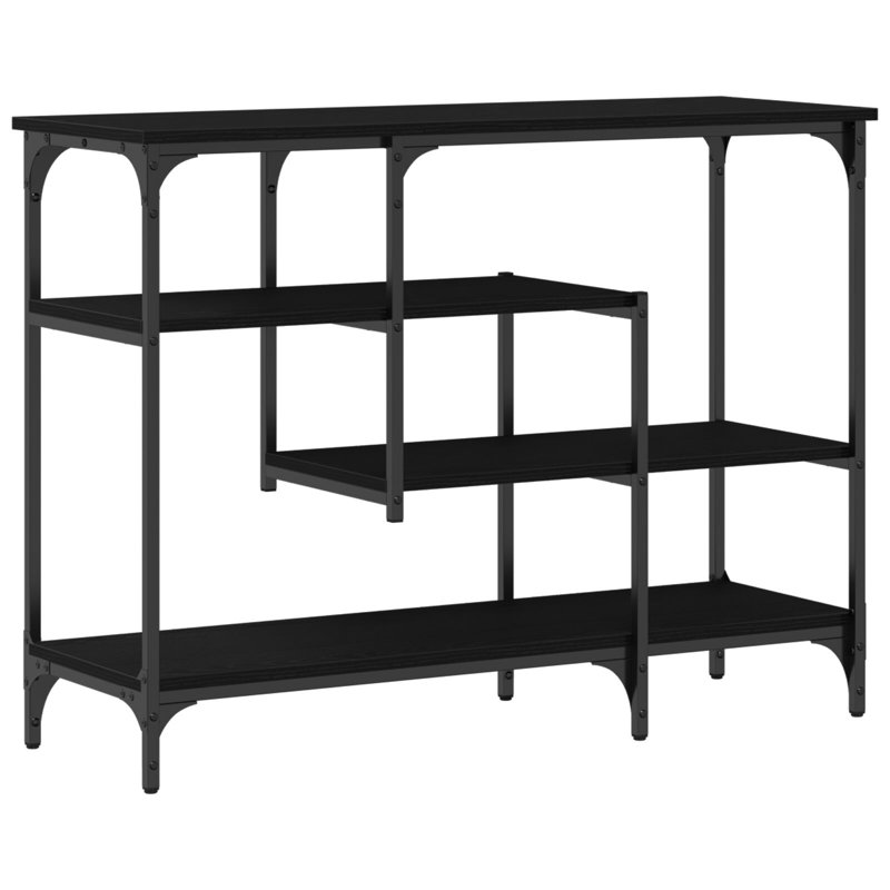 Console Table Metal Medium, Black Oak