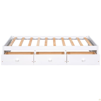 Watsons Size Platform Storage Bed With 3 Drawers
