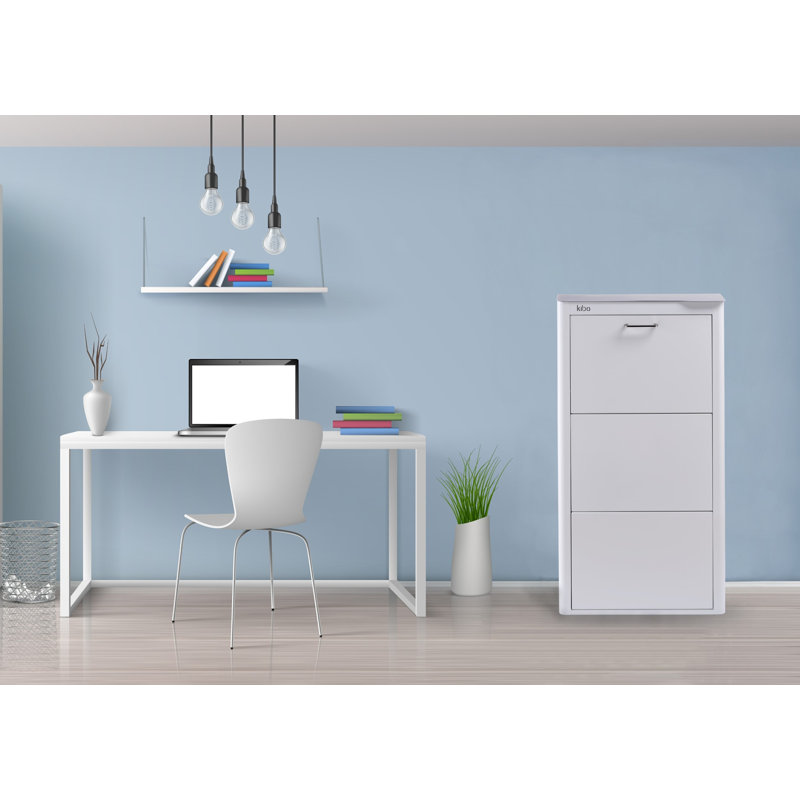 Armoire de rangement pour chaussures 9 paires, Blanc