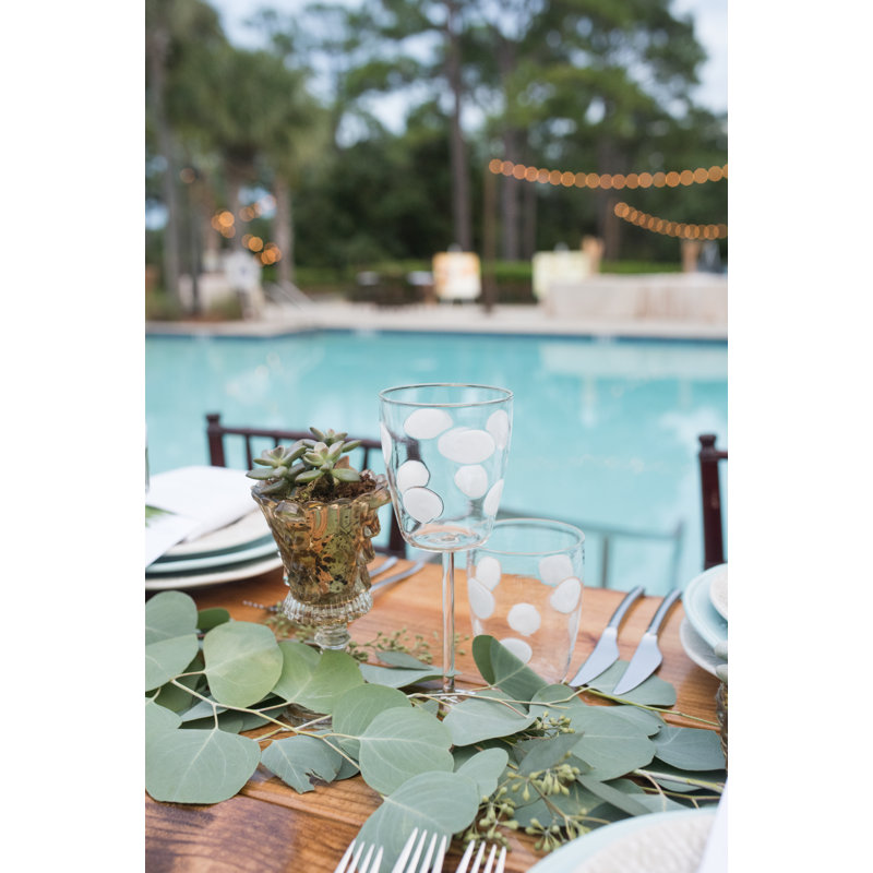 Handmade Drinking Glass, White